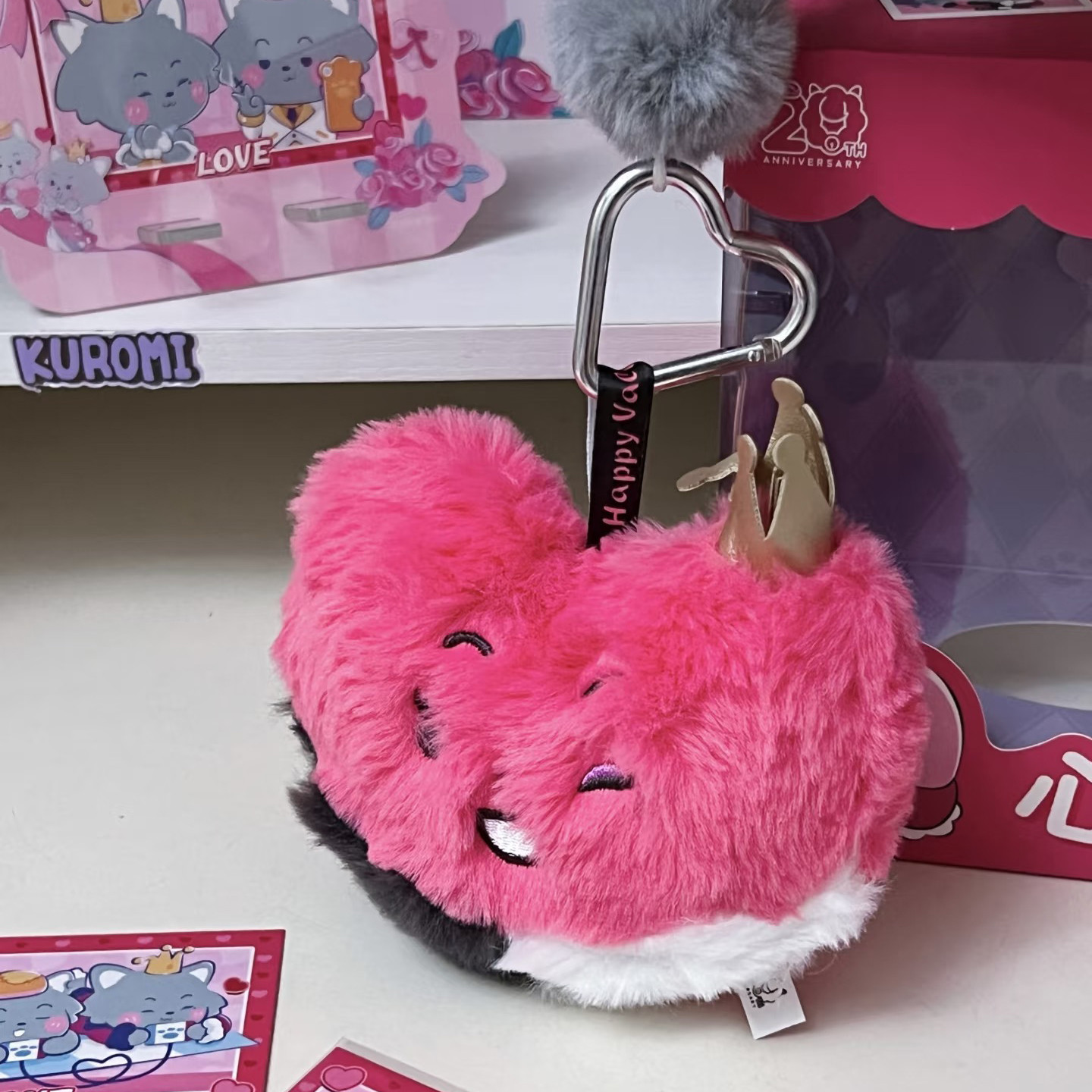 plush charm couple keychain OEM