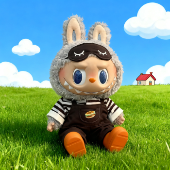 Plush toy clothing  |  Custom-made hamburger overalls