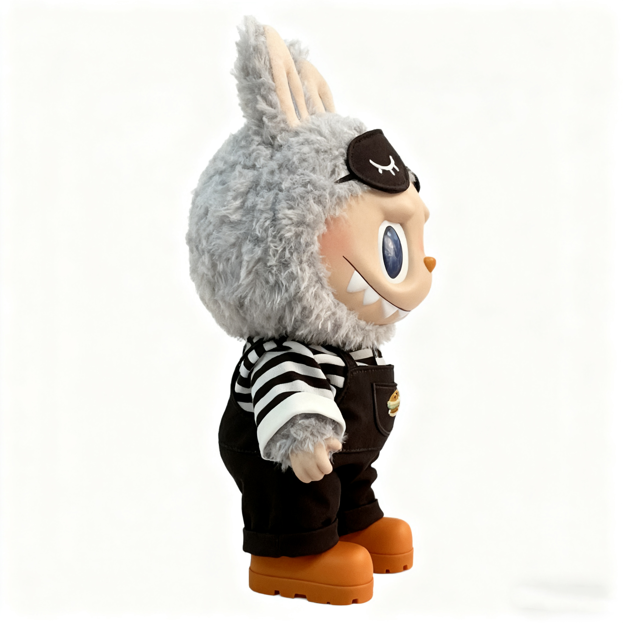 Plush toy clothes - hamburger overalls