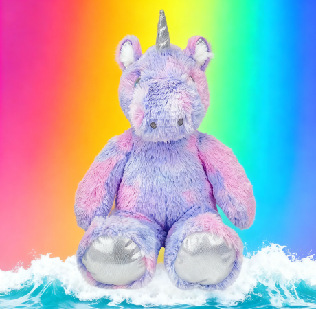 Tie-dyed unicorn fleece toys  | Supports custom-made plush animals
