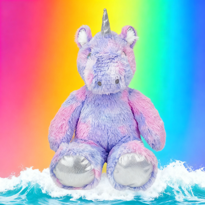 Tie-dyed unicorn fleece toys  | Supports custom-made plush animals