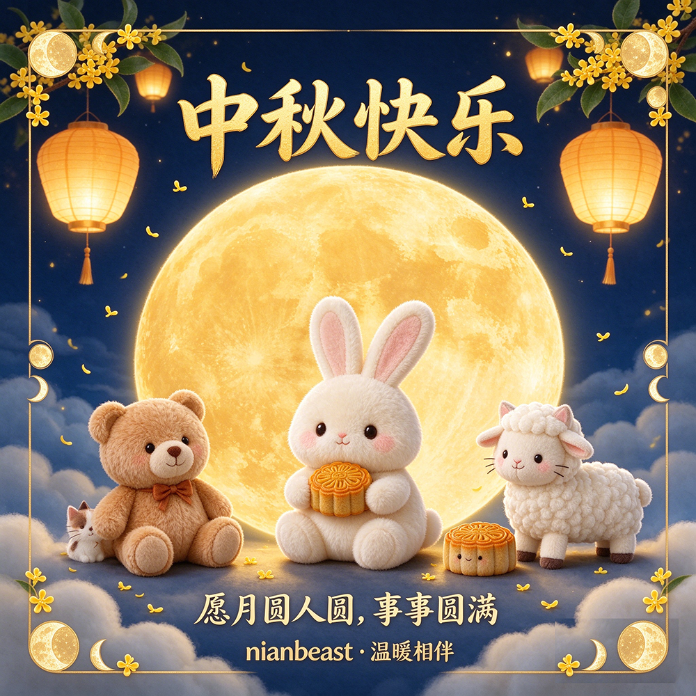 Mid-Autumn Festival Blessings | Warm Reunion Wishes with Custom Plush Gifts