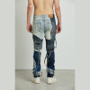 Jeans de patchwork personalizados DiZNEW para ropa de calle | Fabricante mayorista de jeans para hombres