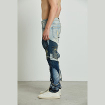 DiZNEW Custom Patchwork Jeans For Streetwear | Men's Jeans Wholesale Manufacturering