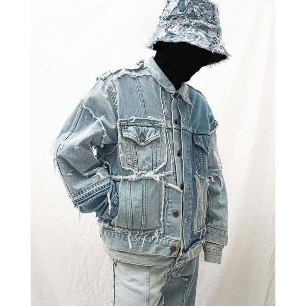 DiZNEW Wholesale Jeans Jacket For Streetwear | Men's Denim Jacket Custom Factory