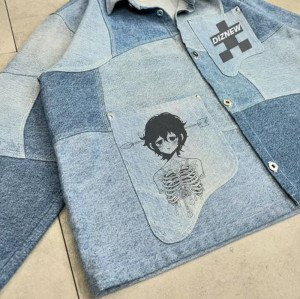 Custom Patchwork Printing Denim Shirt | Men Denim Jeans Manufacturer Factory