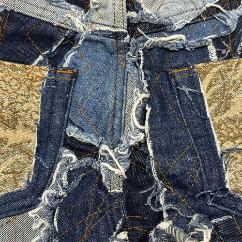 Fabricant DiZNEW de jeans en denim vieilli personnalisé | usine de shorts en jean patchwork baggy