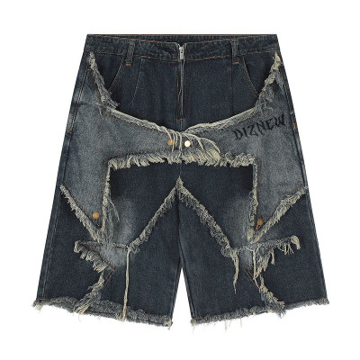 DiZNEW Maßgeschneiderte hochwertige 100% Baumwolle schwere Vintage gewaschen Denim Jorts Hersteller