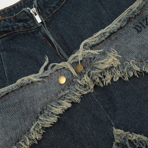 DiZNEW Custom high quality 100% cotton heavy vintage washed denim jorts manufacturer