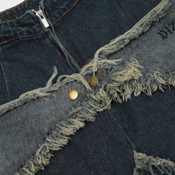 DiZNEW Custom high quality 100% cotton heavy vintage washed denim jorts manufacturer