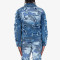 Wholesale Embroidered Patchwork Patches Denim Jeans Jacket For Men's Jeans Factory