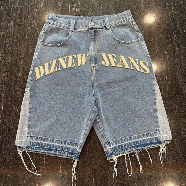 Custom Printed Denim Jorts for Men | Stylish Summer Blue Jean Shorts