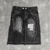 DiZNEW Großhandel Distressed Black Denim Shorts - Industrie-Jeans für kreative Profis