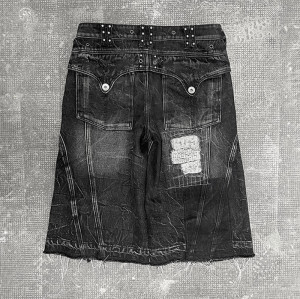 Wholesale Distressed Black Denim Shorts - Industrial Jeans for Creative Professionals Vendors