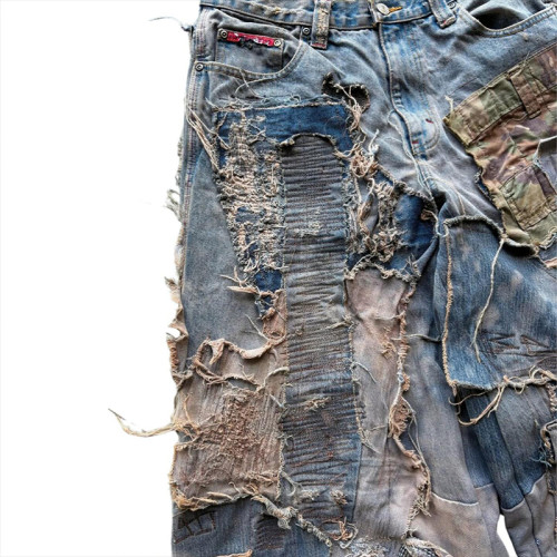 DiZNEW Professionelle, individuelle Distressed-Jeans im Punk-Stil – Einzigartige Designs und hochwertiger, handgefertigter Denim