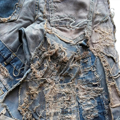 DiZNEW Professional Custom Punk Style Distressed Jeans - Unique Designs & High-Quality Handcrafted Denim