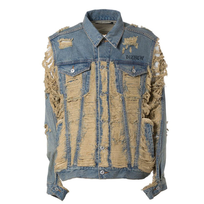 DiZNEW High-Quality Custom Denim Jackets | Low MOQ Factory Direct | Unique Distressed Design