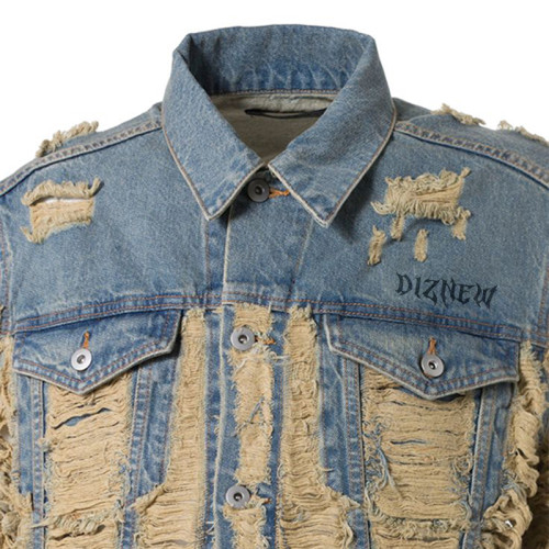 Custom High-Quality Denim Jackets | Low MOQ Factory Direct | Unique Distressed Design