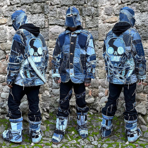 DiZNEW Custom Patchwork Denim Jackets High Quality, Tailored, Unique Designs for Fashion Designers by Denim Factory