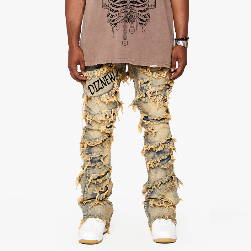 Benutzerdefinierte Distressed Denim Jeans