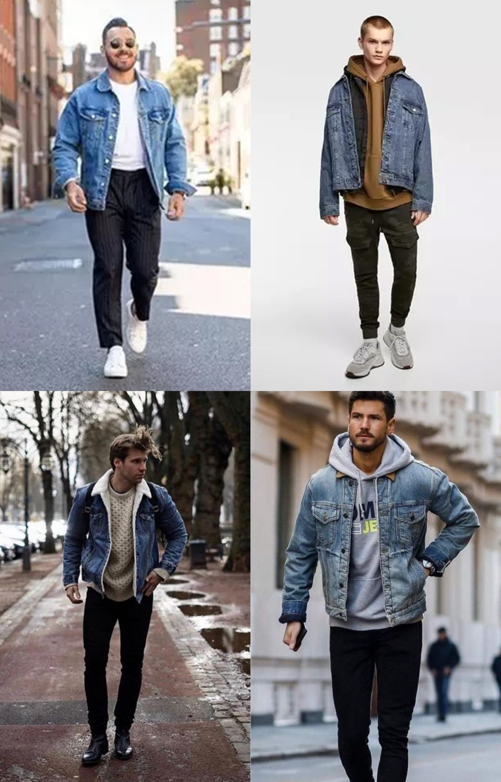 Denim jacket and hoodies