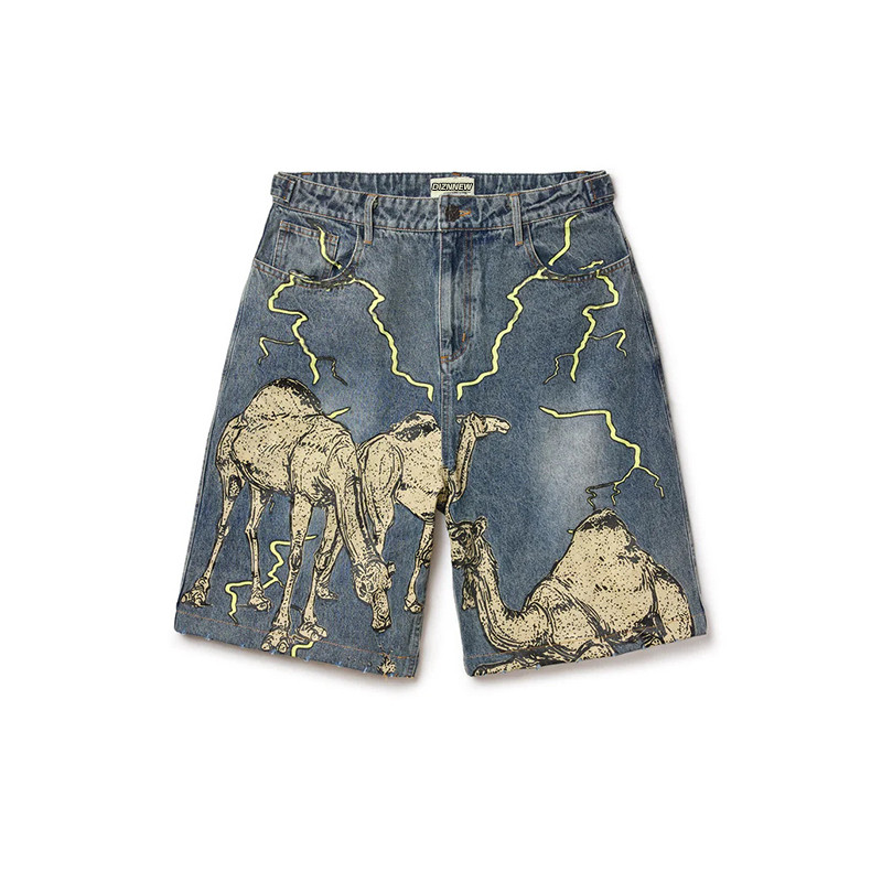 Fabricant de shorts en denim imprimés