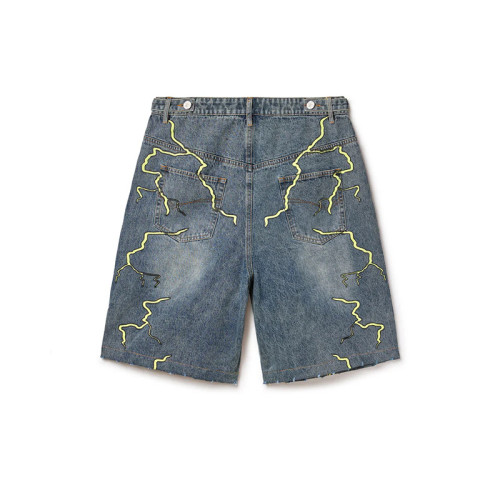 DiZNEW Custom Denim Shorts mit Kamelmuster – Einzigartige und stylische Sommerkleidung