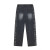 Custom Embellished Denim Jeans with Decorative Studs - Sparkle & Style