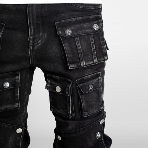 DiZNEW Custom Cargo Pocket Denim Jeans - Unique Design & Premium Quality