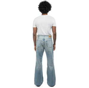 Custom Embellished Flare Denim Jeans with Decorative Studs - Unique Style & Comfort