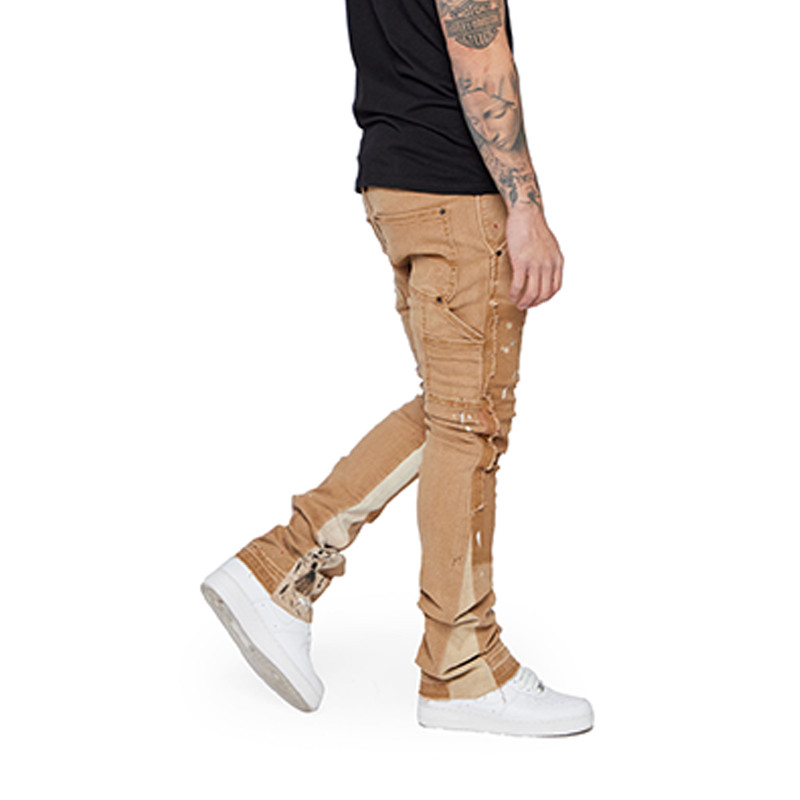 Individuell bemalte Stretch-Jeans