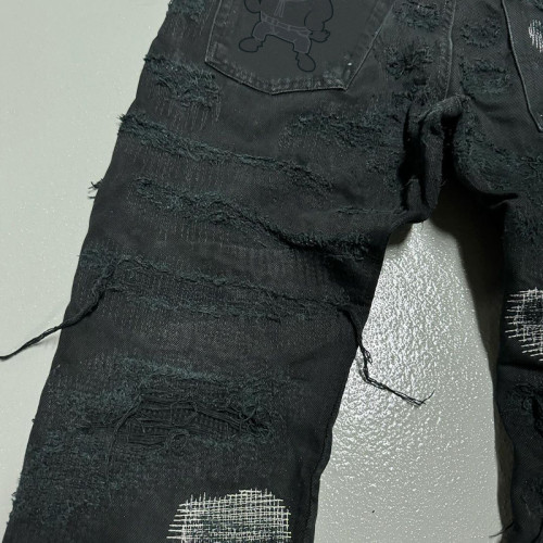 DiZNEW Custom Schwarze Jeans | Distressed-Jeans für Herren im Großhandel