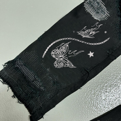 DiZNEW Custom Schwarze Jeans | Distressed-Jeans für Herren im Großhandel