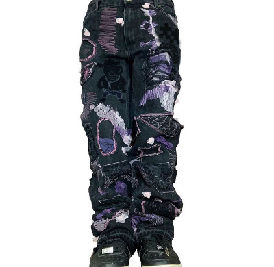 Custom Patchwork Distressed Jeans - Expert Denim Factory, Small Orders Welcome | DiZNEW