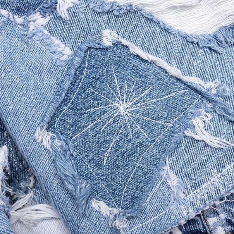 Jeans évasés patchwork en gros