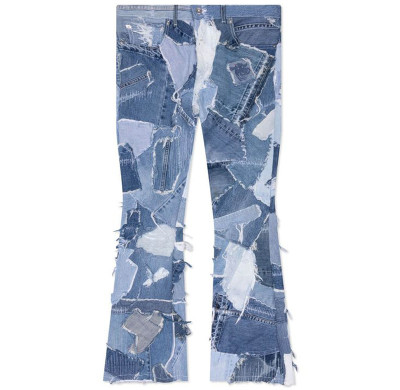 Wholesale Patchwork Flared Denim Jeans - Expert Denim Factory | DiZNEW