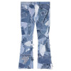 Wholesale Patchwork Flared Denim Jeans - Expert Denim Factory | DiZNEW