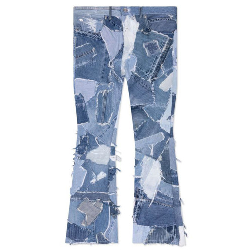 Jeans évasés patchwork en gros - Expert Denim Factory | DiZNEW