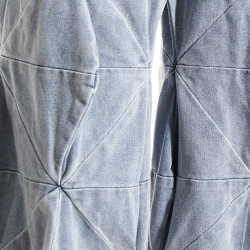 Pantalones cargo de mezclilla con puntadas geométricas al por mayor: fabricante líder de mezclilla | DiZNEW