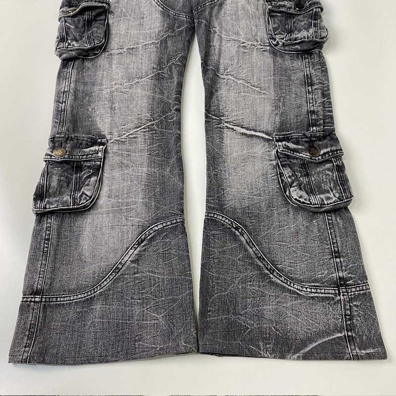 Wholesale Retro Cargo Denim Pants