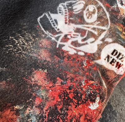 Wholesale Hand-Painted Black Flared Jeans - Premier Denim Manufacturer | DiZNEW