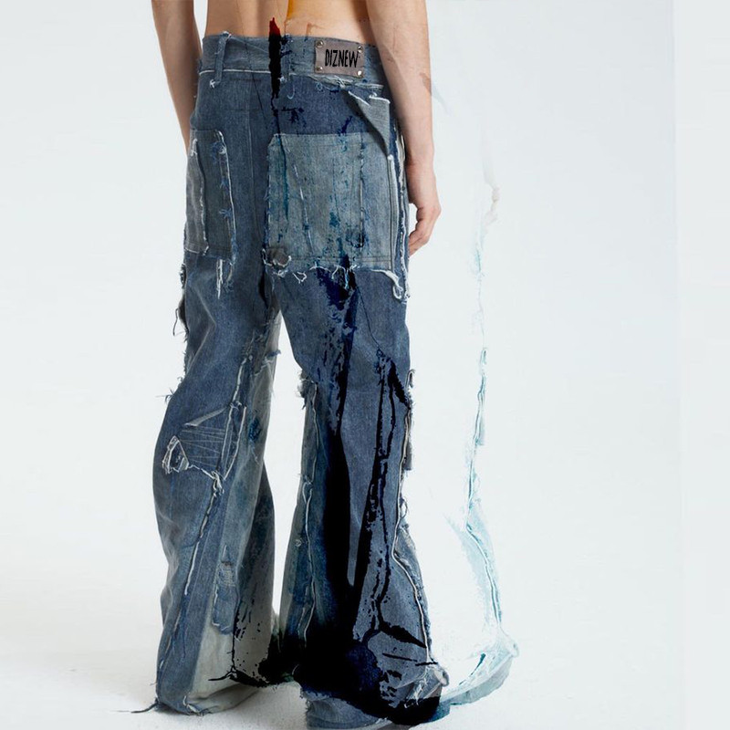 Großhandel Distressed Flare Jeans