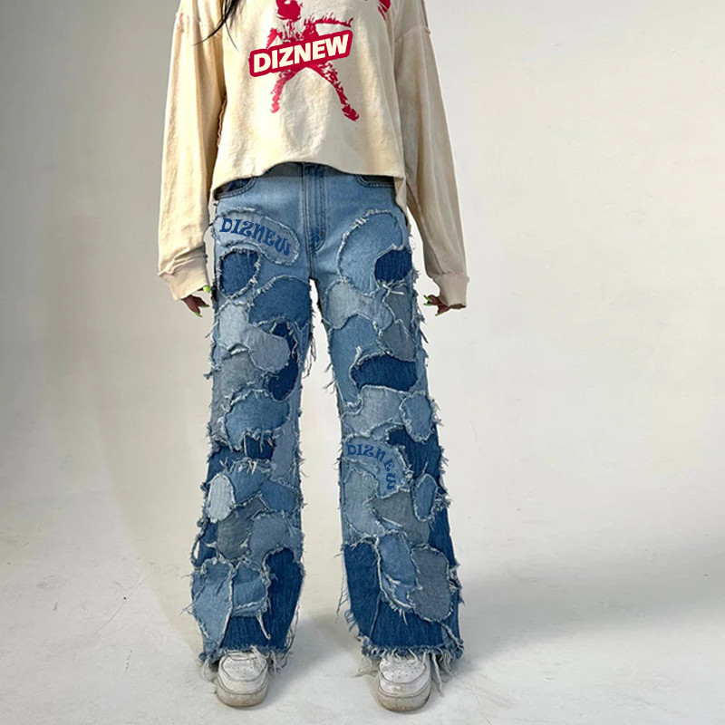 Bespoke Distressed Flared Jeans