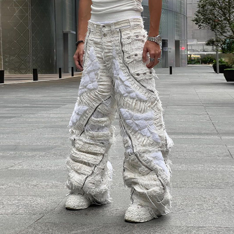 Bespoke Distressed Denim Pants