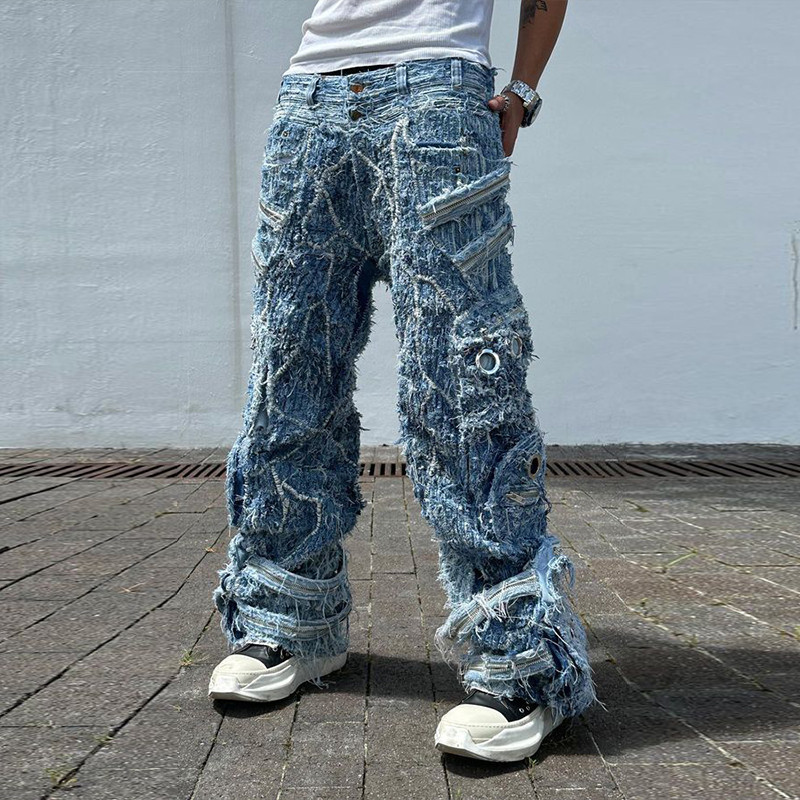 Bespoke Distressed Denim Pants