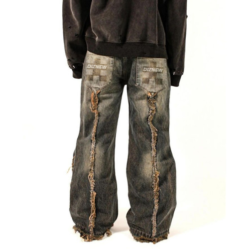 Bespoke Frayed Distressed Denim Jeans - High-End Denim Manufacturer | DiZNEW