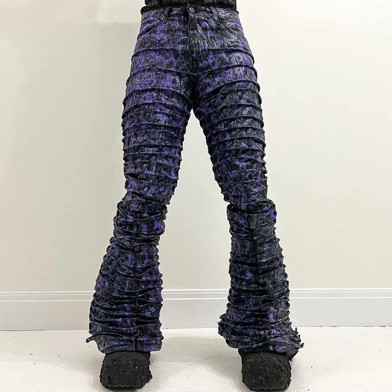 Wholesale Stacked Flared Jeans 