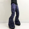 Custom Wholesale Purple Stacked Flared Jeans - High-End Artistic Denim | DiZNEW