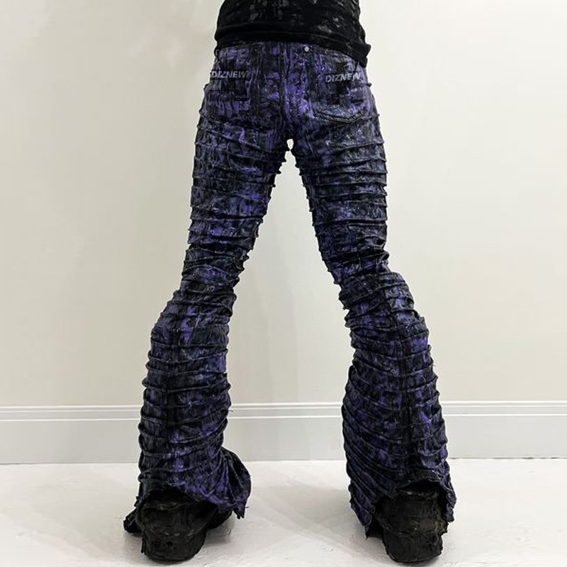 Wholesale Stacked Flared Jeans 