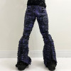 Custom Wholesale Purple Stacked Flared Jeans - High-End Artistic Denim | DiZNEW